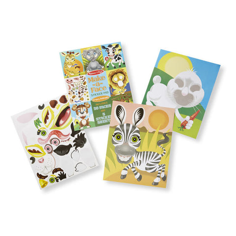 Make A Face Crazy Animal Stickers