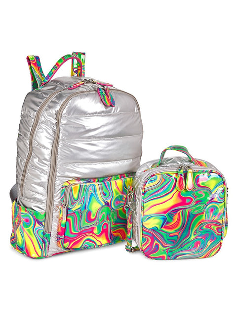 Silver Marble Backpack