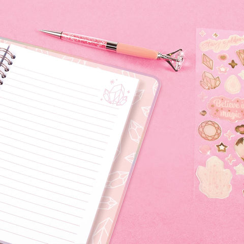 Pink and Gold GlitterJournal Set