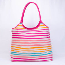 Hot pink Stripe Beach Tote