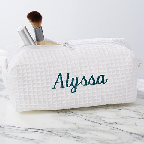 Waffle Weave Cosmetic Bag