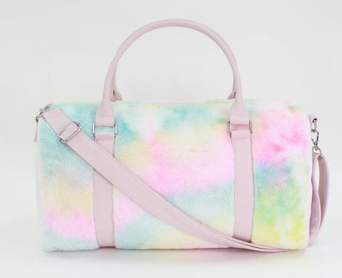 Rainbow Fur Duffle Bag