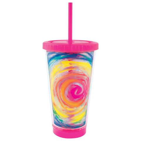 Neon Tie dye Tumber