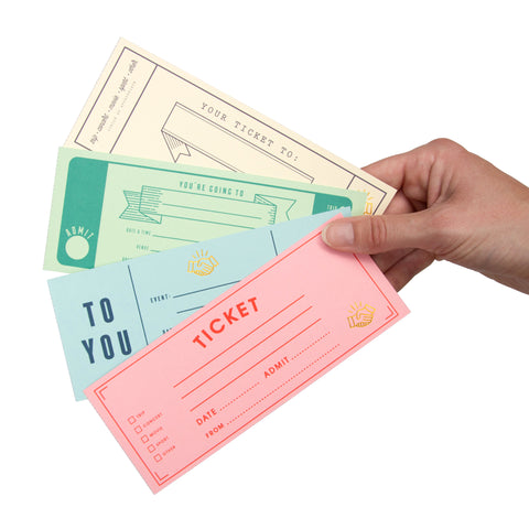 Blank Ticket Book