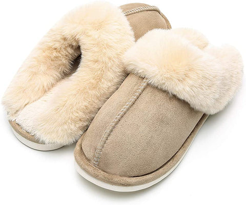 Beige Fur Slippers