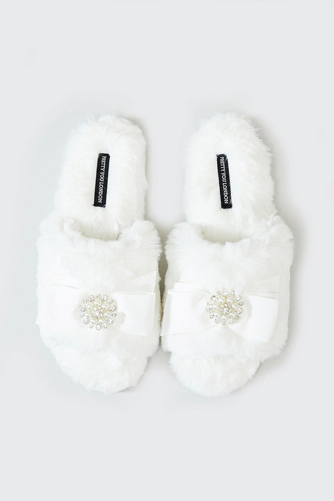 Cream Fur Slipper