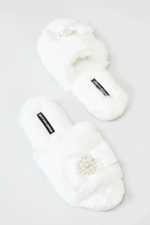 Cream Fur Slipper