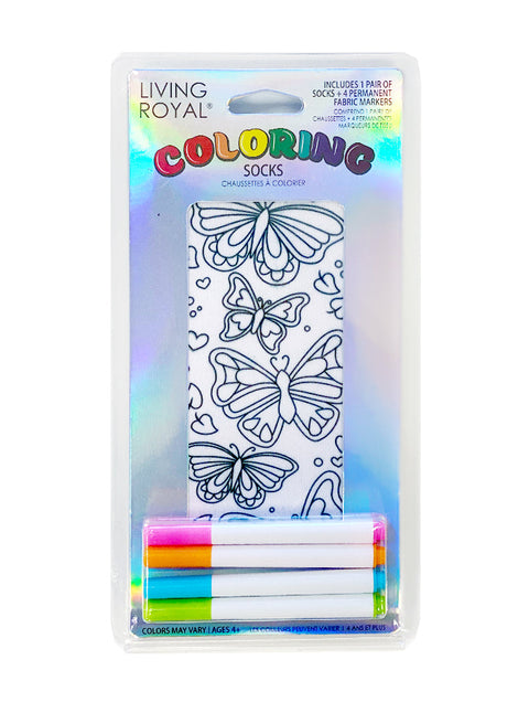 Butterfly  Coloring Sock