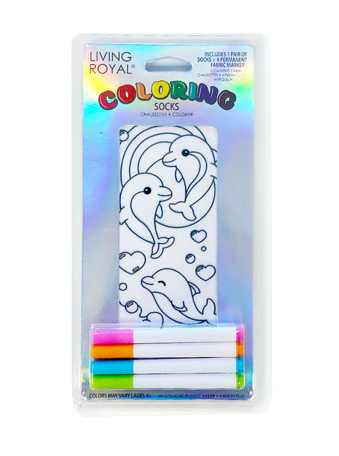 Dolphin Coloring Sock