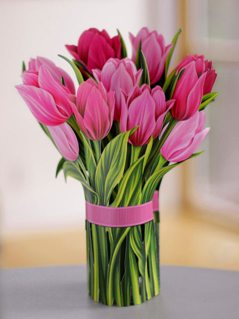 Pink Tulips Pop Up Bouquet