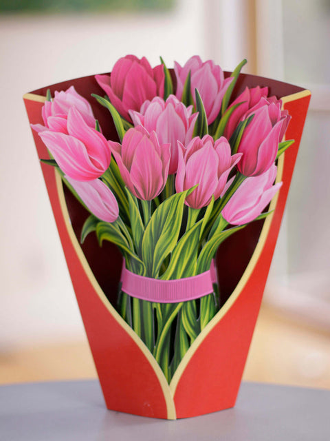 Pink Tulips Pop Up Bouquet