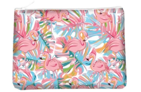 Flamingo Zipper Cosmetic Bag