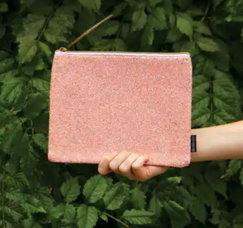 Glitter Pencil Pouch - Pink