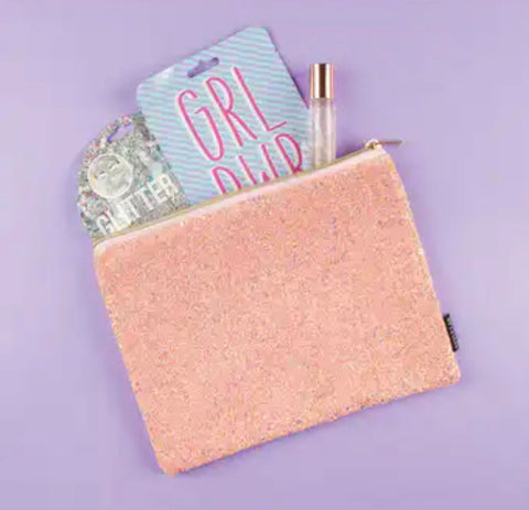 Glitter Pencil Pouch - Pink