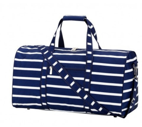 Navy Stripe Duffle