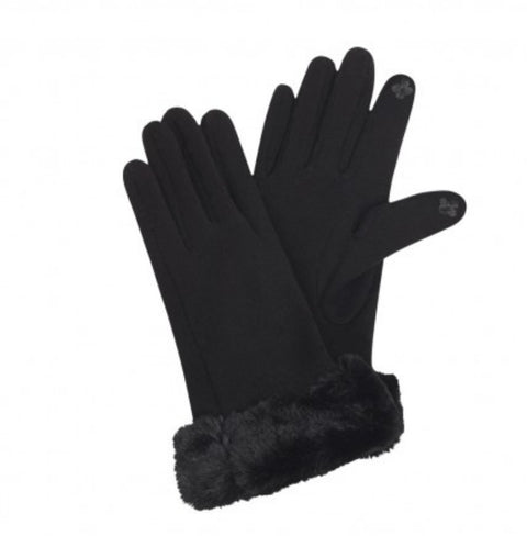 Gloves with Faux Fur