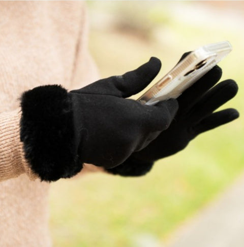 Gloves with Faux Fur