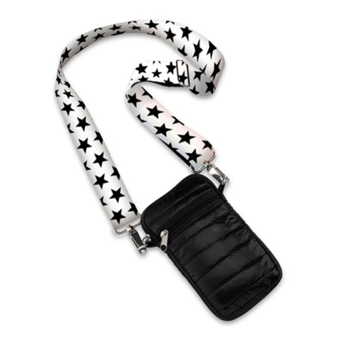 Puffer Camera Case - Black Stars