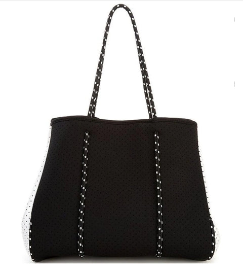 Black + White Tote