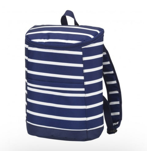 Navy Stripe Cooler Backpack
