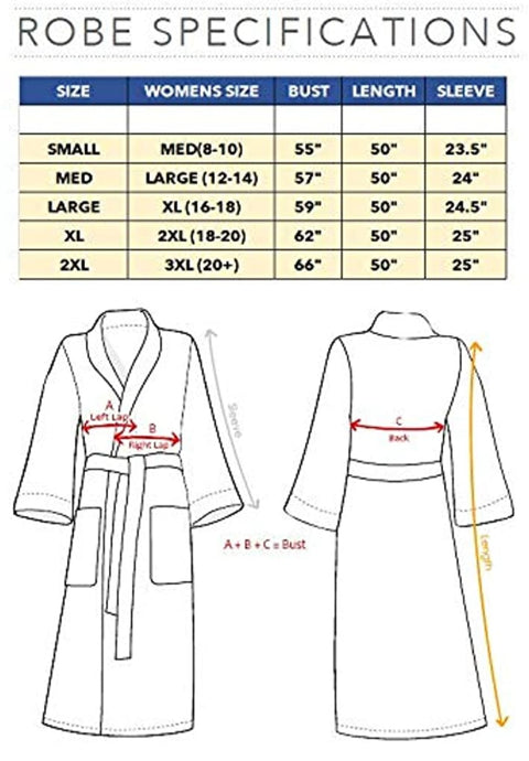 Microfiber Terry Lined Bathrobe