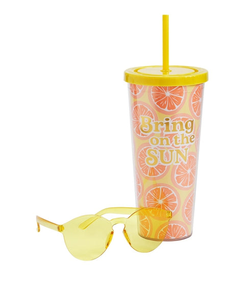 Tumbler Glasses Set Yellow