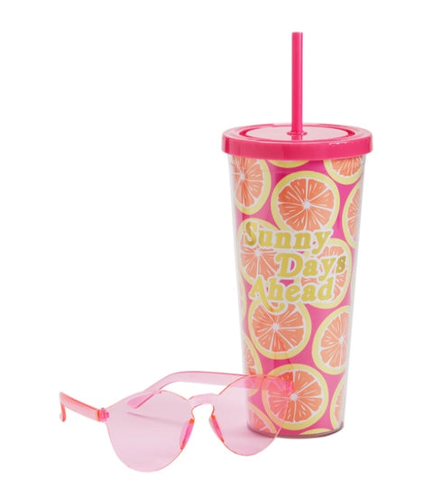 Tumbler Glasses Set Pink