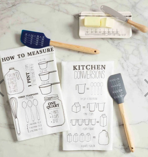 Blue Measure Spatula Towel Set