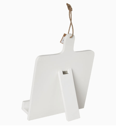 White Wooden Cookbook Stand