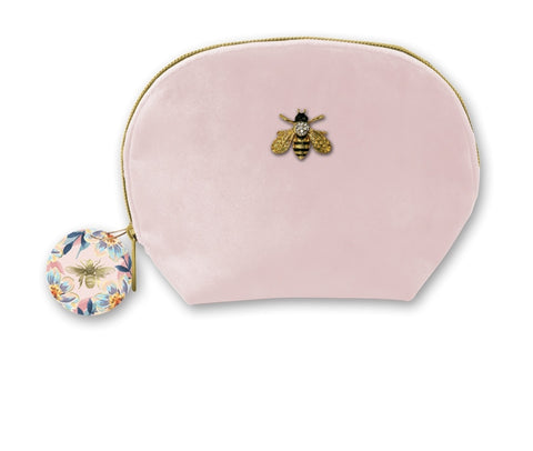 Mauve Velvet Cosmetic Bag