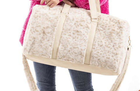 Snow Leopard Fur Duffle