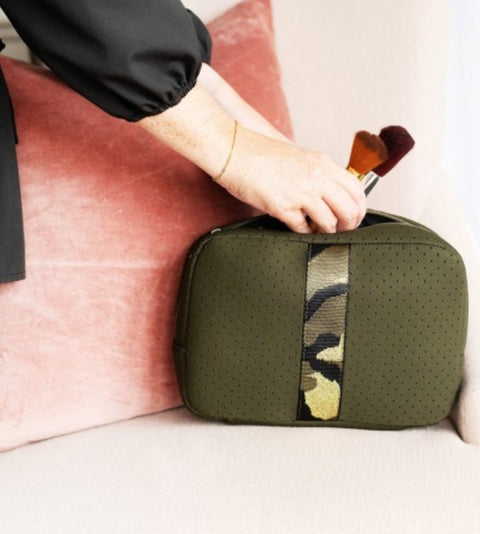 Gold Cameo Cosmetic Bag