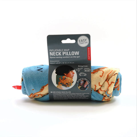 Maps Inflatable Neck Pillow