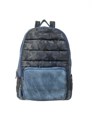 Navy Denim Backpack