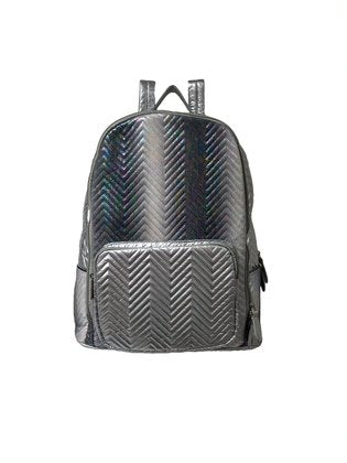Black Chevron Holographic Backpack