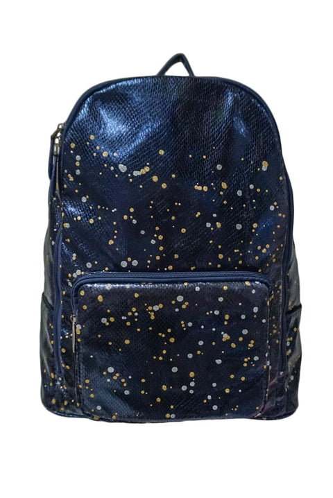 Metallic Navy Backpack