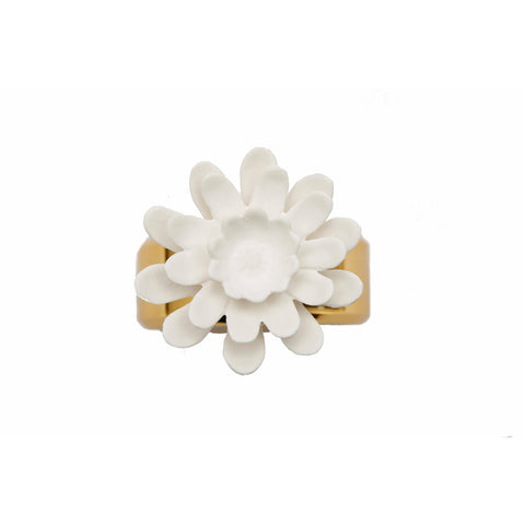 Gold Diffuser with White Flower