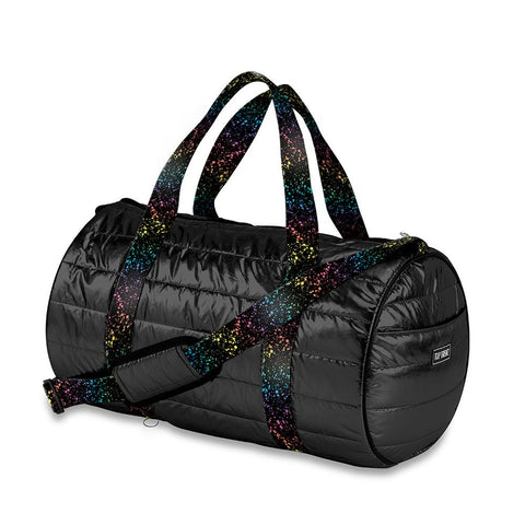 Rainbow Splatter Puffer Duffle