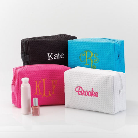 Waffle Weave Cosmetic Bag