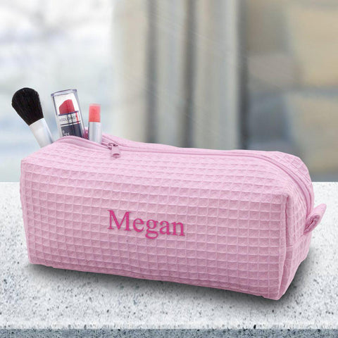 Waffle Weave Cosmetic Bag
