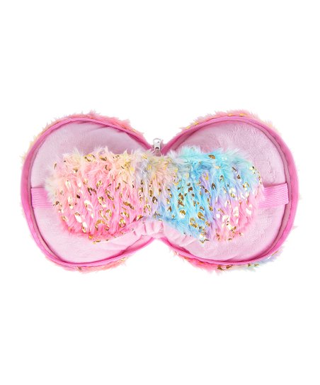 Pink and Gold Neckpillow and Mask